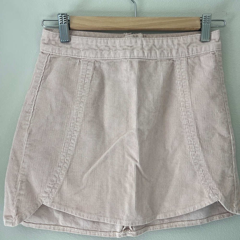 PacSun Light Pink Striped Mini Skirt